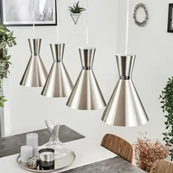 hofstein Suspensions|Suspension Vijes Nickel mat, 4 lumières