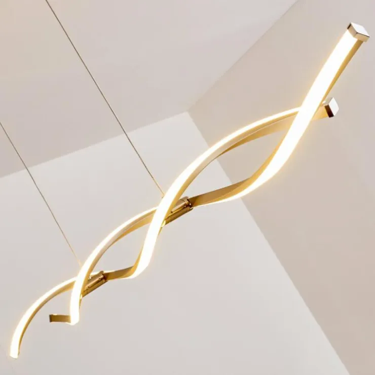 hofstein Éclairage Led|Suspension Wellington LED Acier inoxydable, 2 lumières