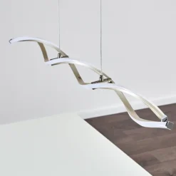 hofstein Éclairage Led|Suspension Wellington LED Acier inoxydable, 2 lumières
