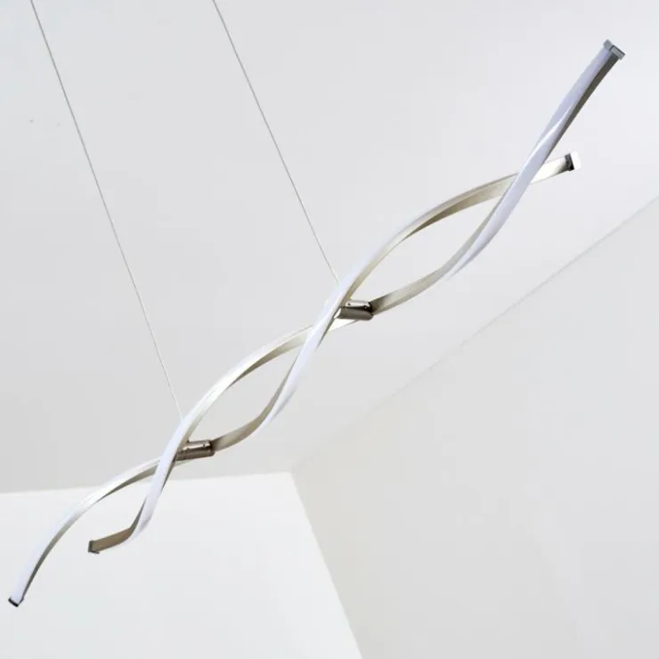 hofstein Éclairage Led|Suspension Wellington LED Acier inoxydable, 2 lumières
