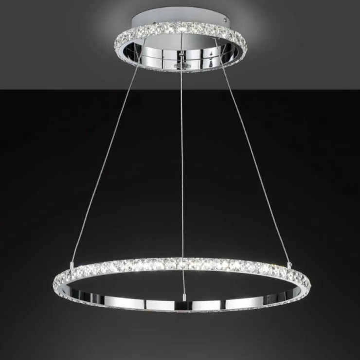 Luminaires Wofi Suspensions|Suspension Wofi-Leuchten HARLEY LED Chrome, 1 lumière