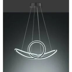 Luminaires Wofi Éclairage Led|Suspension Wofi-Leuchten MADISON LED Noir, 1 lumière, Télécommandes