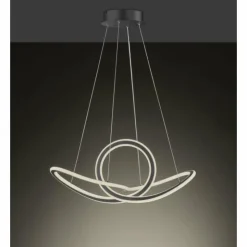 Luminaires Wofi Éclairage Led|Suspension Wofi-Leuchten MADISON LED Noir, 1 lumière, Télécommandes