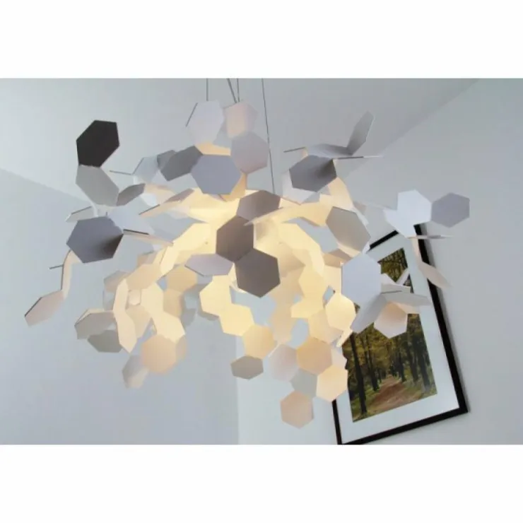 Luminaires Zava Luce Suspensions|Suspension Zavaluce Andromeda Blanc, 1 lumière