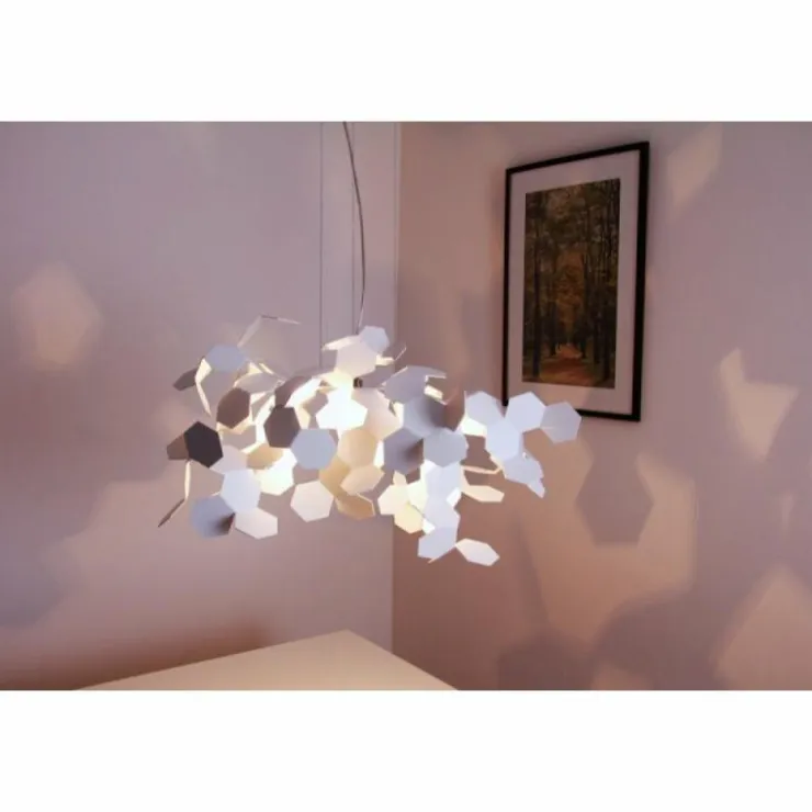 Luminaires Zava Luce Suspensions|Suspension Zavaluce Andromeda Blanc, 1 lumière