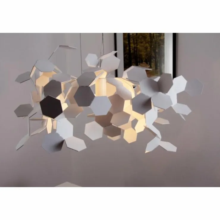 Luminaires Zava Luce Suspensions|Suspension Zavaluce Andromeda Blanc, 1 lumière