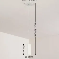 hofstein Suspensions|Suspension Zuoz Blanc, 1 lumière