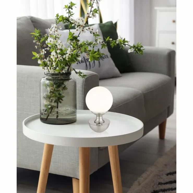 Luminaires Globo Lighting Éclairage Led|Tabina Lampe à poser LED Nickel mat, 1 lumière