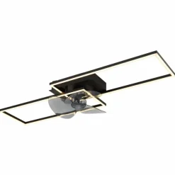 Tatjana Ventilateur de plafond lumineux Luminaires Globo Lighting LED Noir, 1 lumière, Télécommandes
