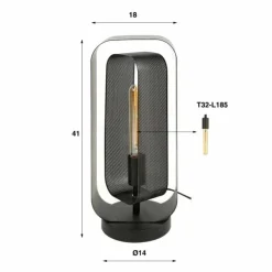 hofstein Lampes À Poser|Tischleuchte Lampe à poser Anthracite, 1 lumière