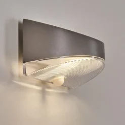 Tolerud Lampe murale d´extérieur LED Gris, Argenté, 1 lumière, Détecteur de mouvement