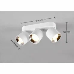 Luminaires Trio Spots Et Projecteurs|Trio GUAYANA Plafonnier Blanc, 3 lumières