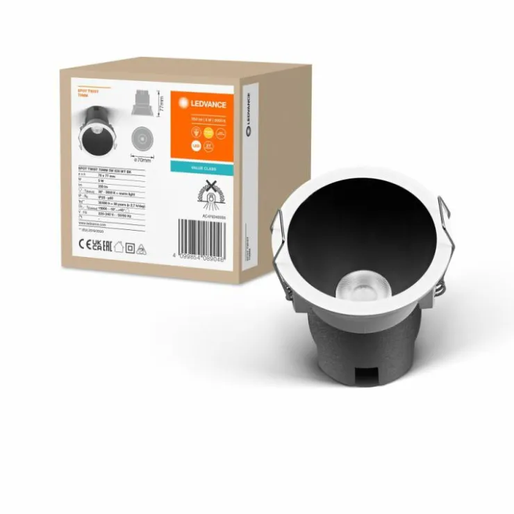 Luminaires Ledvance Luminaires Encastrés|Twist Spot encastrable LED Noir, Blanc, 1 lumière