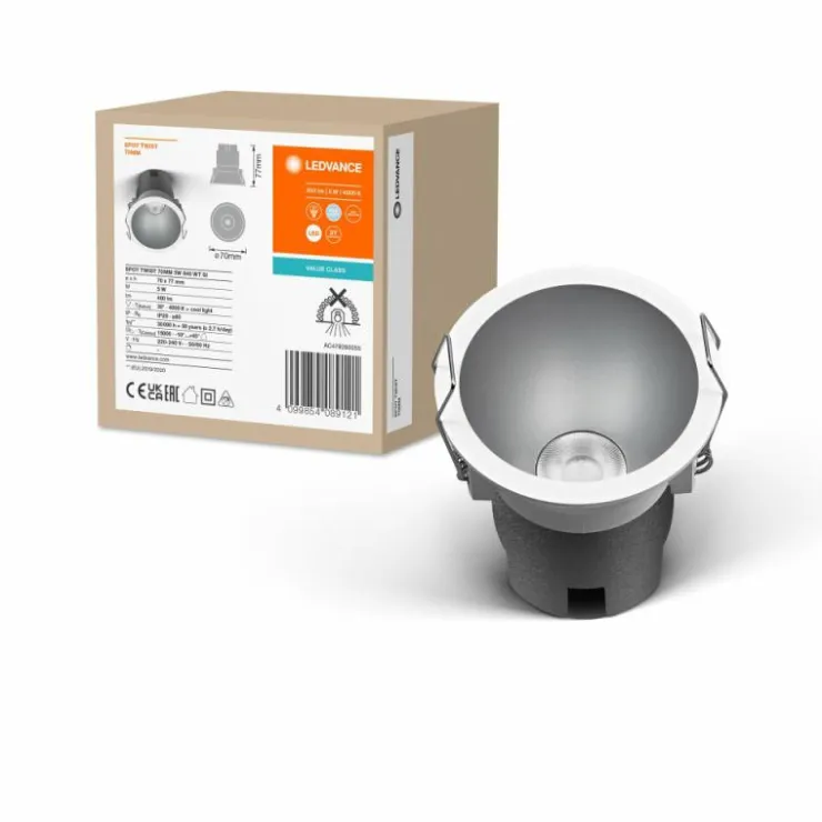 Luminaires Ledvance Luminaires Encastrés|Twist Spot encastrable LED Argenté, Blanc, 1 lumière