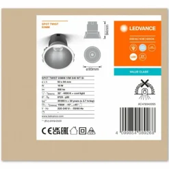 Luminaires Ledvance Luminaires Encastrés|Twist Spot encastrable LED Argenté, Blanc, 1 lumière