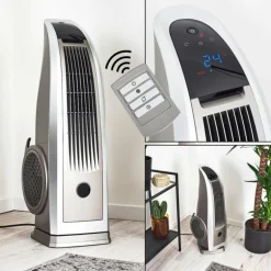 Ventilateur Benidorm Noir, Argenté, Télécommandes