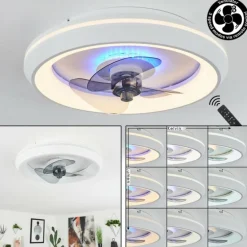 Ventilateur de plafond Tirkkala LED, 1 lumière