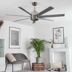 Ventilateur de plafond Aargaard Acier inoxydable, Télécommandes