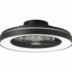 Ventilateur de plafond Brilliant Mazzaro LED Noir, 1 lumière, Télécommandes, Changeur de couleurs