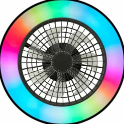 Ventilateur de plafond Brilliant Mazzaro LED Noir, 1 lumière, Télécommandes, Changeur de couleurs