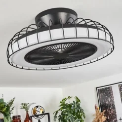 Ventilateur de plafond Burmeister LED Noir, 1 lumière, Télécommandes