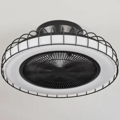 Ventilateur de plafond Burmeister LED Noir, 1 lumière, Télécommandes