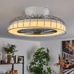 Ventilateur de plafond Burmeister LED Blanc, 1 lumière, Télécommandes