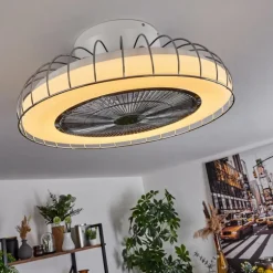 Ventilateur de plafond Burmeister LED Blanc, 1 lumière, Télécommandes