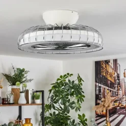 Ventilateur de plafond Burmeister LED Blanc, 1 lumière, Télécommandes
