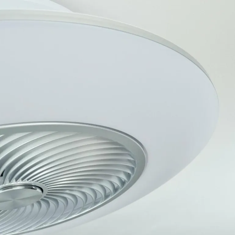 Ventilateur de plafond Chaville LED Blanc, 1 lumière, Télécommandes