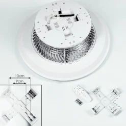 Ventilateur de plafond Chaville LED Blanc, 1 lumière, Télécommandes