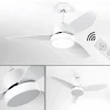 Ventilateur de plafond Doha LED Blanc, 1 lumière, Télécommandes