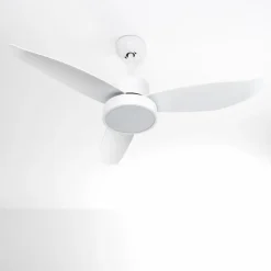 Ventilateur de plafond Doha LED Blanc, 1 lumière, Télécommandes