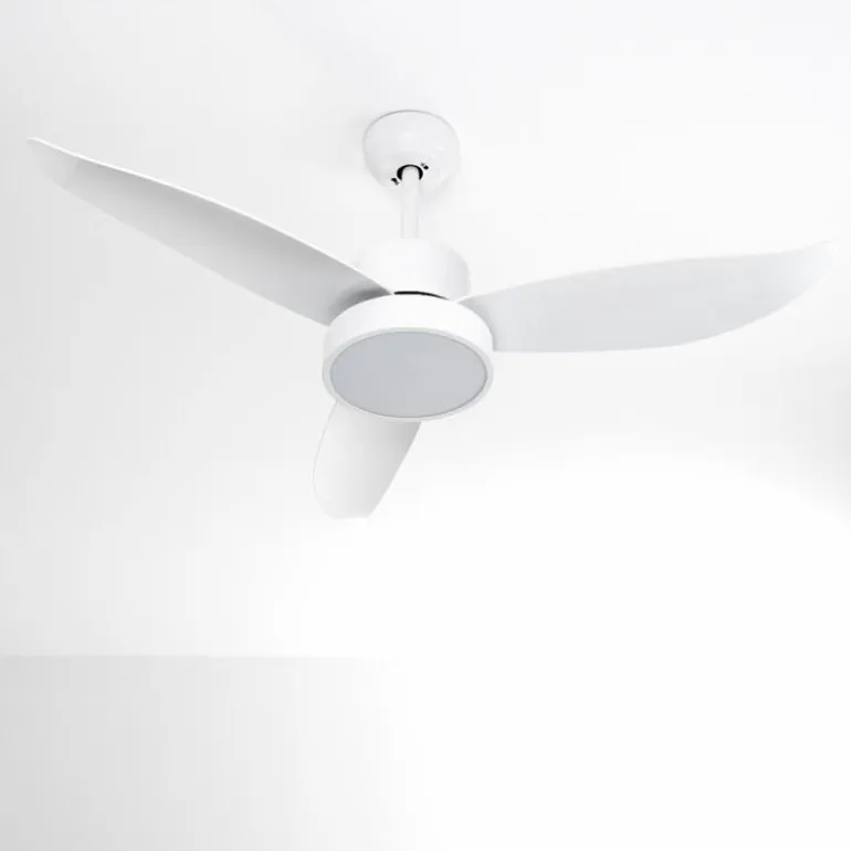 Ventilateur de plafond Doha LED Blanc, 1 lumière, Télécommandes