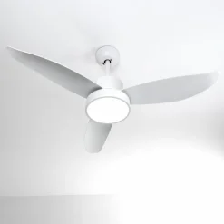 Ventilateur de plafond Doha LED Blanc, 1 lumière, Télécommandes