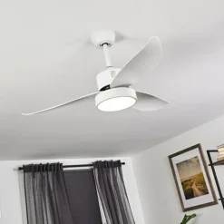 Ventilateur de plafond Doha LED Blanc, 1 lumière, Télécommandes