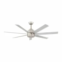Ventilateur de plafond Eglo AZAR 60 Aluminium, Nickel mat, Télécommandes