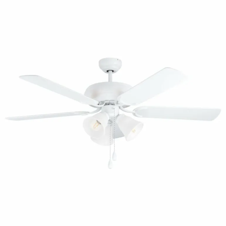 Ventilateur de plafond Eglo LAS PALMAS Blanc, 3 lumières