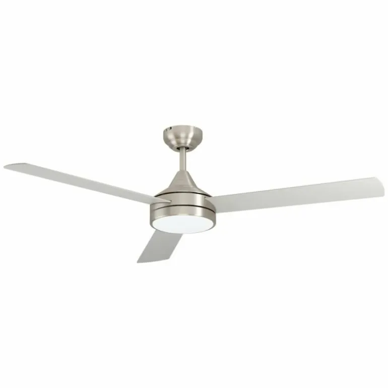 Ventilateur de plafond Eglo SESIMBRA LED Nickel mat, 1 lumière