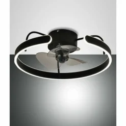 Ventilateur de plafond Fabas Luce Savoy LED Noir, 1 lumière
