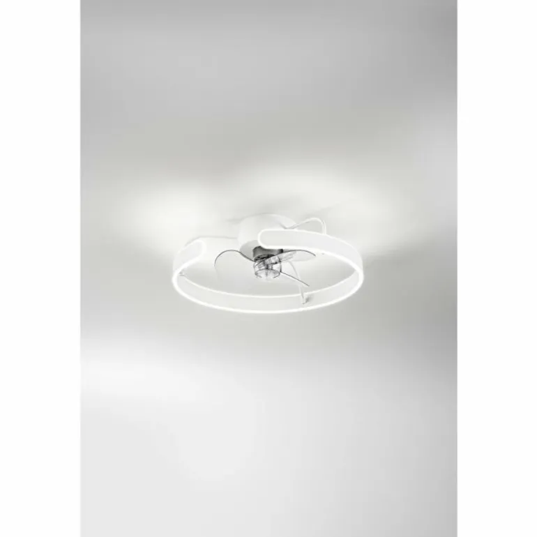Ventilateur de plafond Fabas Luce Savoy LED Blanc, 1 lumière