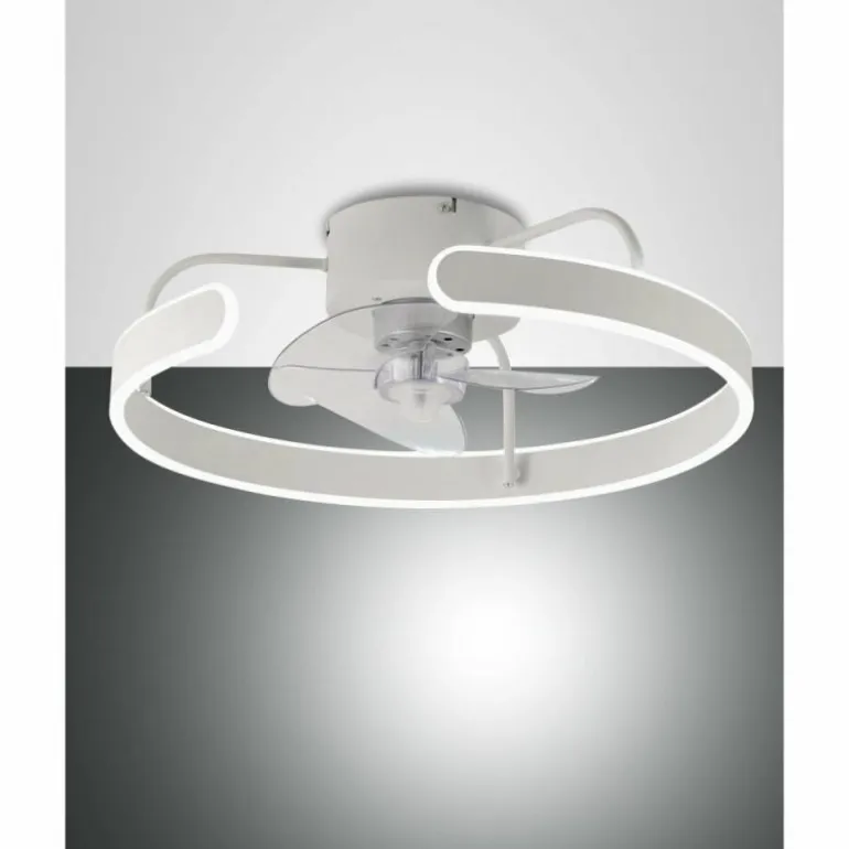 Ventilateur de plafond Fabas Luce Savoy LED Blanc, 1 lumière