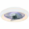 Ventilateur de plafond Globo JOEY LED Blanc, 1 lumière, Télécommandes