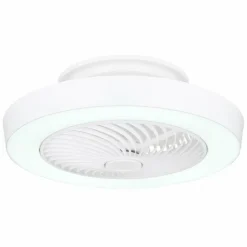 Ventilateur de plafond Globo DOMEY LED Blanc, 1 lumière, Télécommandes