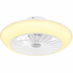 Ventilateur de plafond Globo LAFFEE LED Blanc, 1 lumière