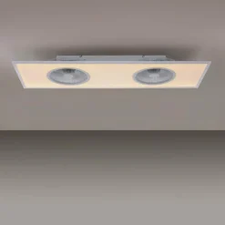 Ventilateur de plafond Leuchten Direkt FLAR-AIR LED Blanc, 1 lumière, Télécommandes