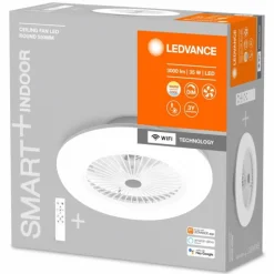Ventilateur de plafond LEDVANCE Smart Blanc, 1 lumière, Télécommandes