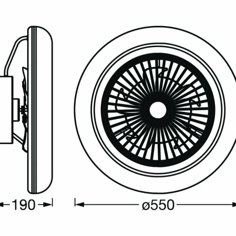 Ventilateur de plafond LEDVANCE Smart Blanc, 1 lumière, Télécommandes