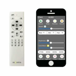 Ventilateur de plafond Mantra ALISIO LED Blanc, 1 lumière, Télécommandes