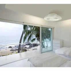 Ventilateur de plafond Mantra ALISIO LED Blanc, 1 lumière, Télécommandes